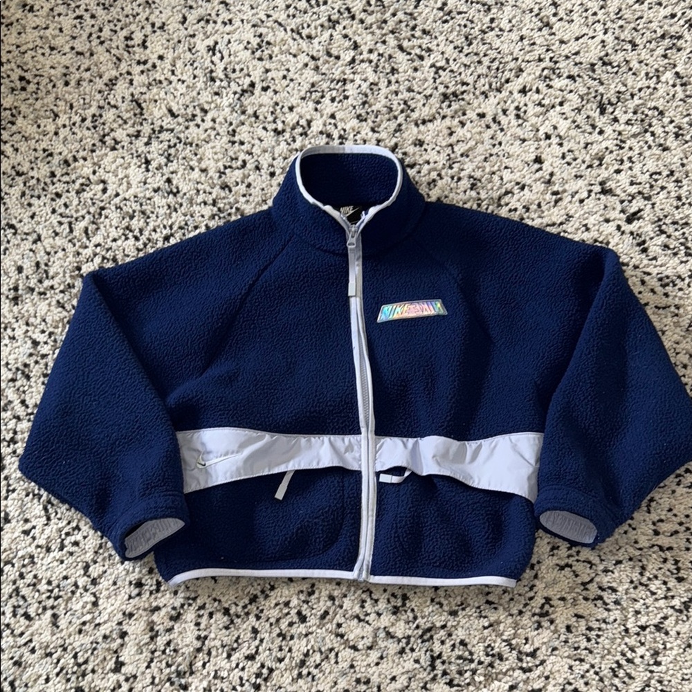 Nike Navy Blue Fleece Jacket
